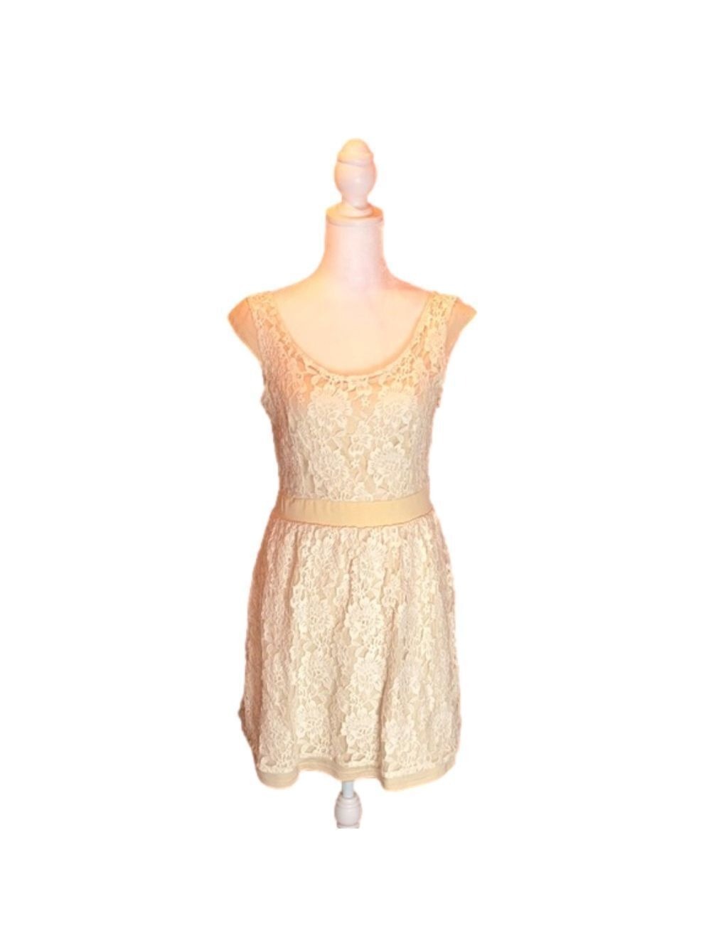 AMERICAN EAGLE OUTFITTERS  Adorable & Sexy Cream Lace Dress Size 2